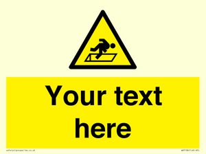 Custom Warning Hatch Sign